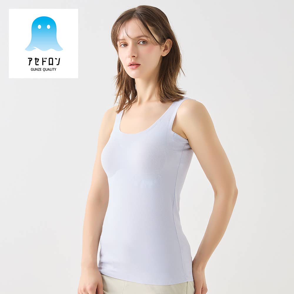 【アセドロン】汗取り付きカップ付きタンクトップ